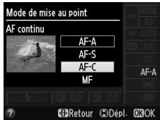 NIKON D3200 - Choisir un mode de mise au point. - 2