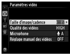 NIKON D3200 - Choisir les options pour la vidéo. - 2