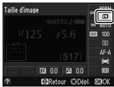 NIKON D3200 - Afficher les options de taille d'image. - 2
