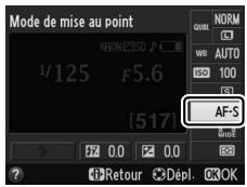 NIKON D3200 - Afficher les options de mise au point. - 2