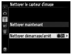 NIKON D3200 - Sélectionner nettoyer démarrage/arrêt. - 2