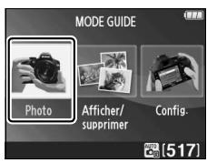 NIKON D3200 - Menu du mode guide - 4