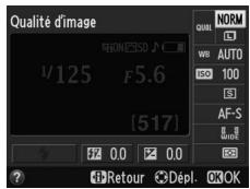NIKON D3200 - Positionner le curseur dans l'affichage des informations. - 1