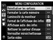NIKON D3200 - Menu configuration : configuration de l'appareil photo - 6