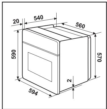 FAURE FYB455W - Fixation dans le meuble - 2