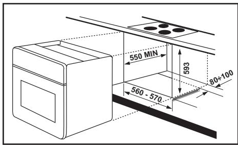 FAURE FYB455W - Fixation dans le meuble - 4