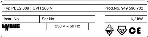 FAURE CVH208N - Caractéristiques Techniques - 1