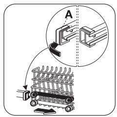 FAURE LVT200 - Réglage de la hauteur du panier supérieur - 2