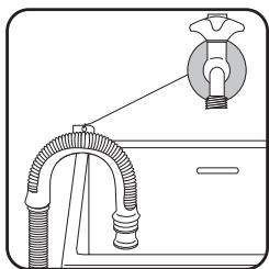 FAURE FWH7120P - Sur le bord d'un lavabo à l'aide d'un guide en plastique livre avec l'appareil. - 1