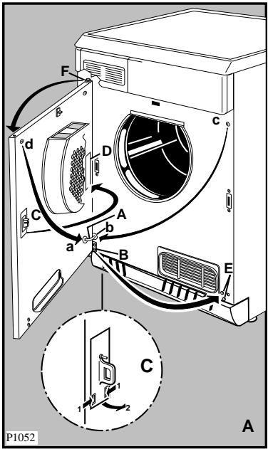 FAURE LSK 379 - Réversibilité de la porte - 3