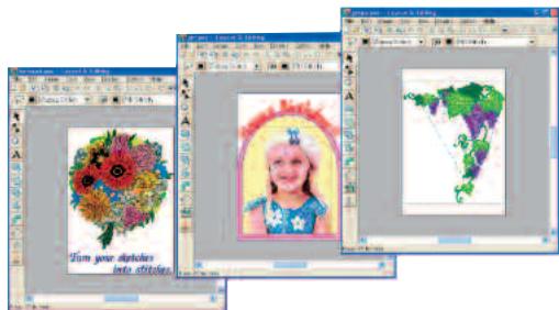 BROTHER PE-DESIGN 8 - Ouverture de plusieurs fenêtres dans layout &amp; editing - 1