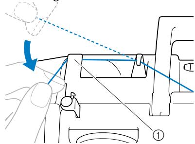 BROTHER INNOVIS 15 - Faites passer le fil sous le couvercle du guide-fil, de l'arrière vers l'avant. - 1