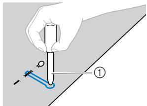 BROTHER INNOVIS 15 - Utilisez le découd-vite fourni pour couper en direction de l'épingle et ouvrir la boutonnière. - 2