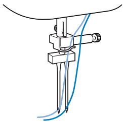 BROTHER INNOVIS 15 - Enfilez manuellement l'aiguille droite sans faire passer le fil par le guide d'enfilage de la barre de l'aiguille. - 1