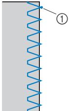 BROTHER INNOVIS 15 - Cousez en plaçant le bord du tissu contre le guide du pied-de-biche. - 1