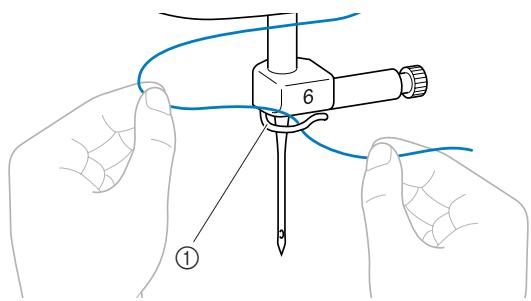BROTHER INNOVIS 15 - Faites passer le fil derrière le guide d'enfilage de la barre de l'aiguille. - 1