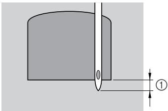BROTHER INNOVIS 15 - Ouverture de la poche tournée vers vous, placez le tissu de façon à ce que l'aiguille tombe 2 mm (1/16 po) devant l'ouverture de la poche. Abaissez ensuite le levier du pied-de-biche. - 1