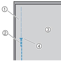 BROTHER INNOVIS 15 - Fixez le pied zigzag "J" et cousez des points droits jusqu'à l'ouverture de la fermeture à glissière. - 2