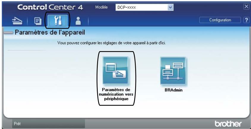 BROTHER DCP-8110DN - Paramètres de la touche Scan - 1