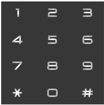 1 2 3 4 5 6 7 8 9 * 0 #