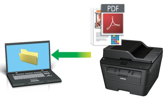 BROTHER MFC-L2700DN - Enregistrer des documents et des photos numériés dans un dossier sous forme d'un fichier PDF en utilisant le mode avancé de ControlCenter4 (Windows®) - 1