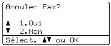BROTHER MFC 9465CDN,  MFC-9460CDN - Annulation d'un fax en cours d'envoi - 1