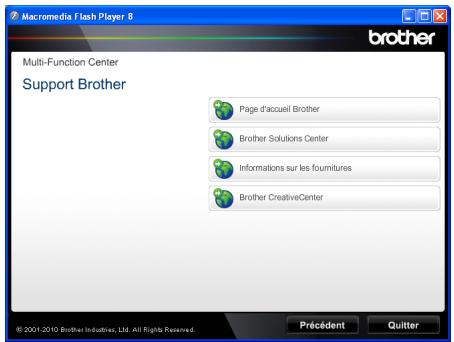 BROTHER MFC 9465CDN,  MFC-9460CDN - Accès au soutien   Brother (Windows®) - 1