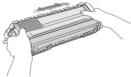 BROTHER MFC-9460CDN - Déballez la cartouche de toner neuve. Secouez-la doucement d'un côté à l'autre pour répartir le toner uniformément à l'intérieur de la cartouche. - 1