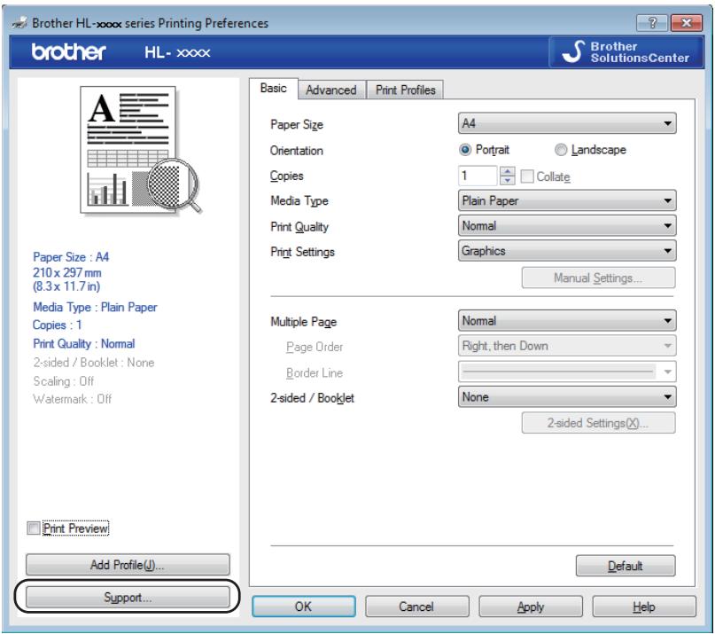 BROTHER HL-L1210W - Support - 1