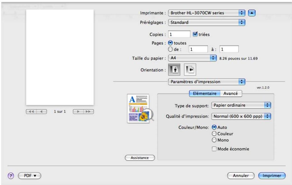 BROTHER HL 3040 CN, HL-3040CN - Paramètres d'impression - 1