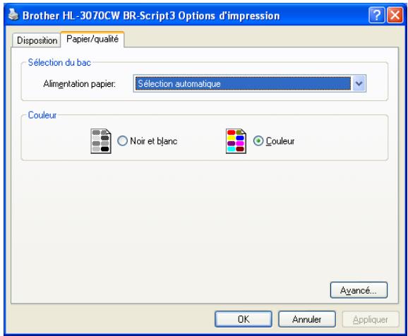 BROTHER HL 3040 CN, HL-3040CN - ■ Onglet Papier/qualité - 1