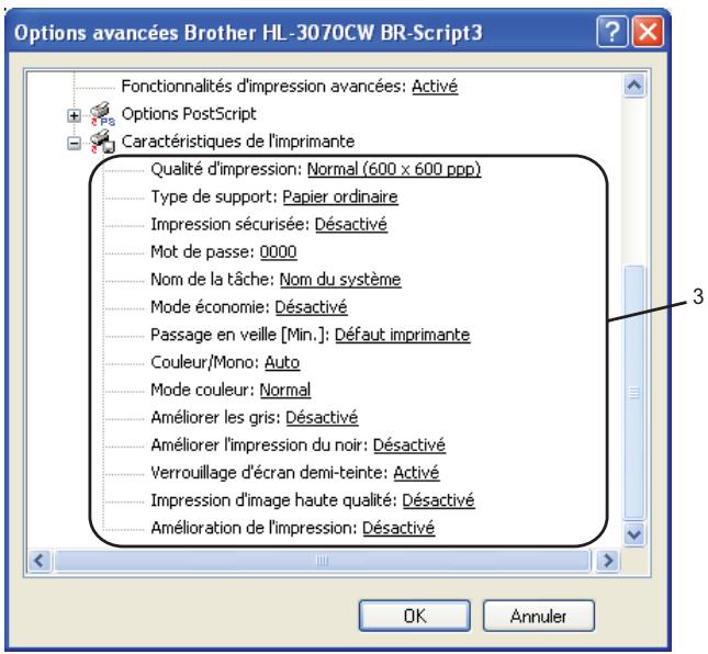 BROTHER HL 3040 CN, HL-3040CN - Options avancées - 2