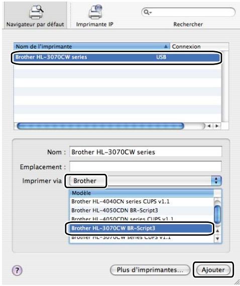BROTHER HL 3040 CN, HL-3040CN - Choisissez USB. - 3