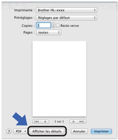 Imprimante : Brother HL-xxxx Préréglages : Réglages par défaut Copies : 1 Recto verso Pages : toutes ? PDF Afficher les détails Annuler Imprimer