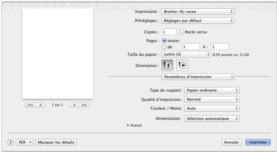 BROTHER HL-3150CW - Paramètres d'impression - 1