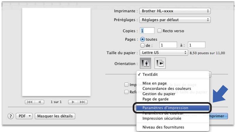 BROTHER HL-3150CW - Sélection des options d'impression - 1