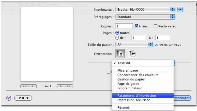BROTHER HL-4570CDWT - Choix des options d'impression - 1
