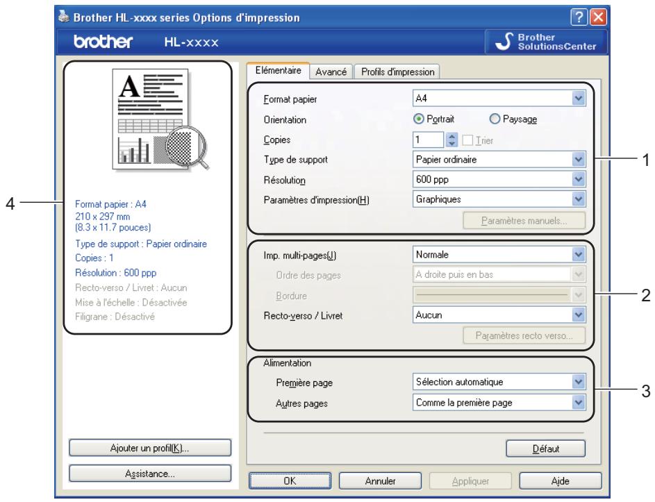 Brother HL-xxxx series Options d'impression brother HL-xxxx Brother SolutionsCenter Elémentaire Avancé Profils d'impression Format papier A4 Orientation Portrait Paysage Copies 1 Irier Type de support Papier ordinaire Résolution 600 ppp Paramètres d'impression(H) Graphiques Paramètres manuels... Format papier : A4 210 x 297 mm (8.3 x 11.7 pouces) Type de support : Papier ordinaire Copies : 1 Résolution : 600 ppp Recto-verso / Livret : Aucun Mise à l'échelle : Désactivée Filigrane : Désactivé Imp. multi-pages(U) Normale Ordre des pages A droite puis en bas Bordure Recto-verso / Livret Aucun Paramètres recto verso... Alimentation Première page Sélection automatique Autres pages Comme la première page Ajouter un profil(K)... Assistance... Défaut OK Annuler Appliquer Ajde
