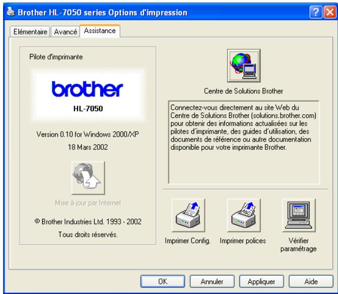 BROTHER HL-7050ND - Onglet assistance - 2