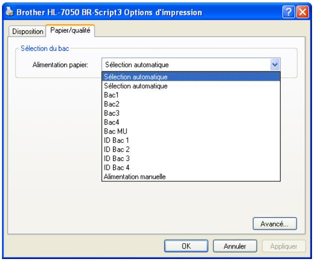 BROTHER HL-7050ND - Onglet papier/qualité - 1