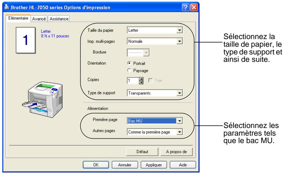 BROTHER HL-7050ND - Réglage de l'id du bac (si l'option de bac inférieur est installée) - 1