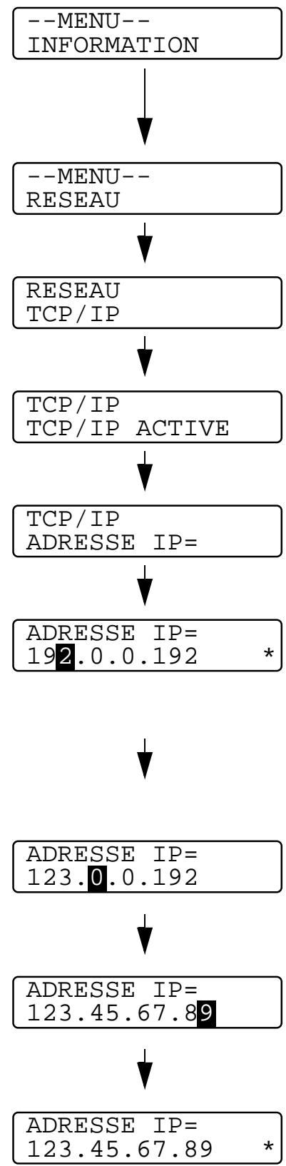 BROTHER HL-7050ND - Définition de l'adresse IP - 1