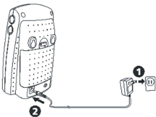 LOGICOM BABY LOG 700 - 2-3 Installation de l'adaptateur secteur : - 2