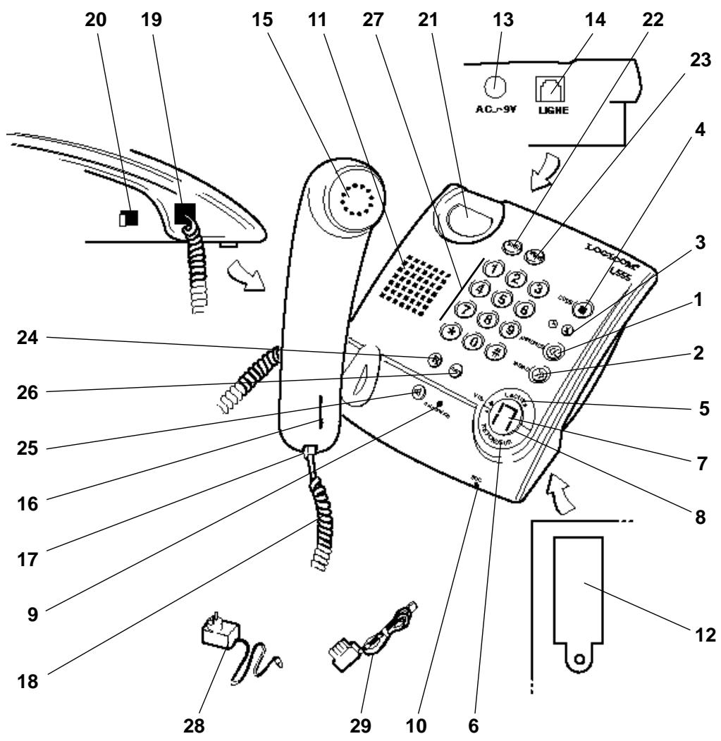 LOGICOM L555 - Schéma et fonctions - 1