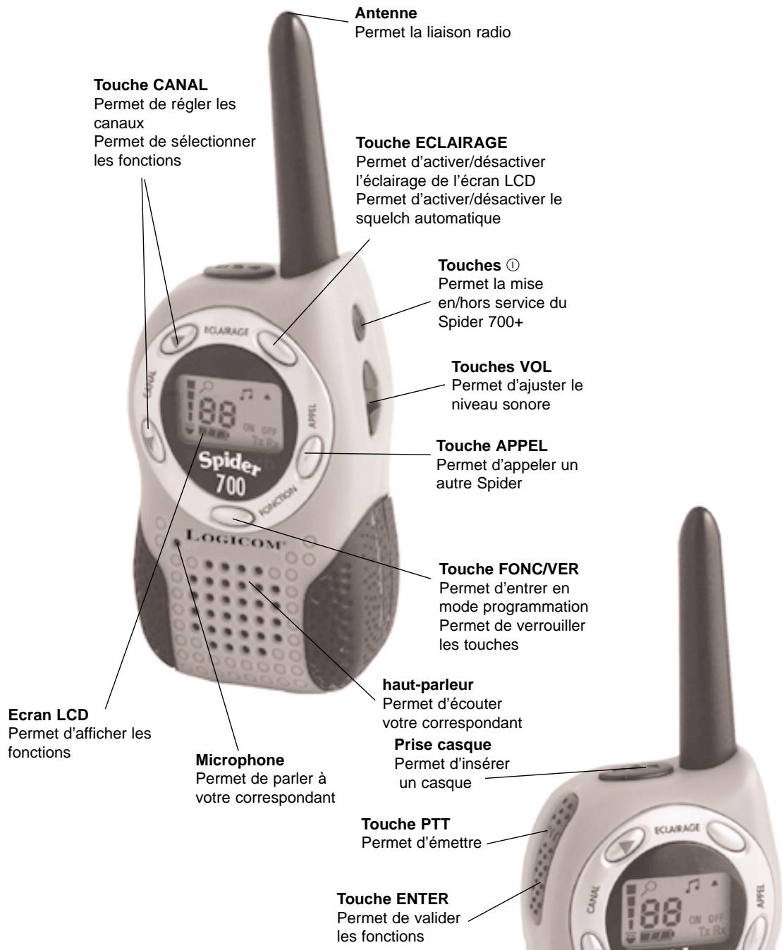 LOGICOM SPIDER 700 PLUS - PRESENTATION DE L'APPAREIL - 1