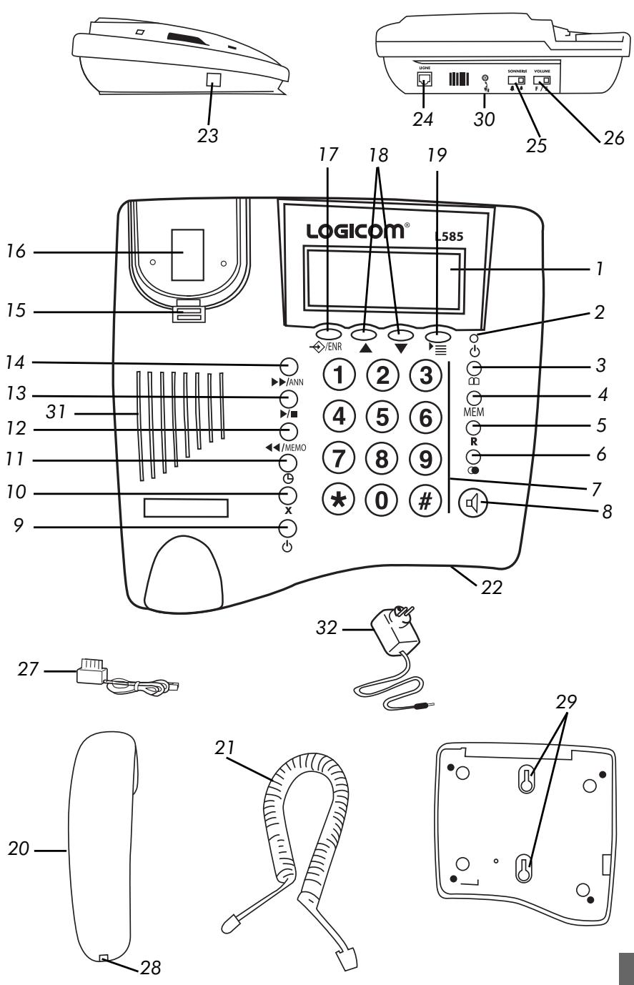 LOGICOM L 585 - 1-4 Schémas et fonctions - 1