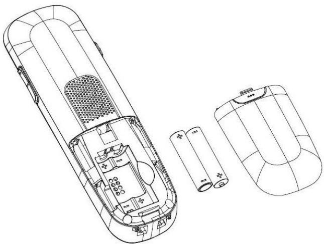 LOGICOM GT 350 - Installation des batteries rechargeables - 1