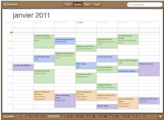 APPLE IPAD 2 - Affichage de vos calendriers - 2