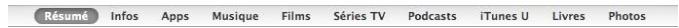APPLE IPAD 2 - Volets de réglage ipad dans itunes - 1