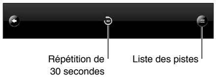 APPLE IPAD 2 - Commandes pour les podcasts et les livres audio - 2